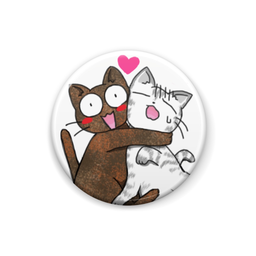 サビ猫とアメショーの缶バッジ