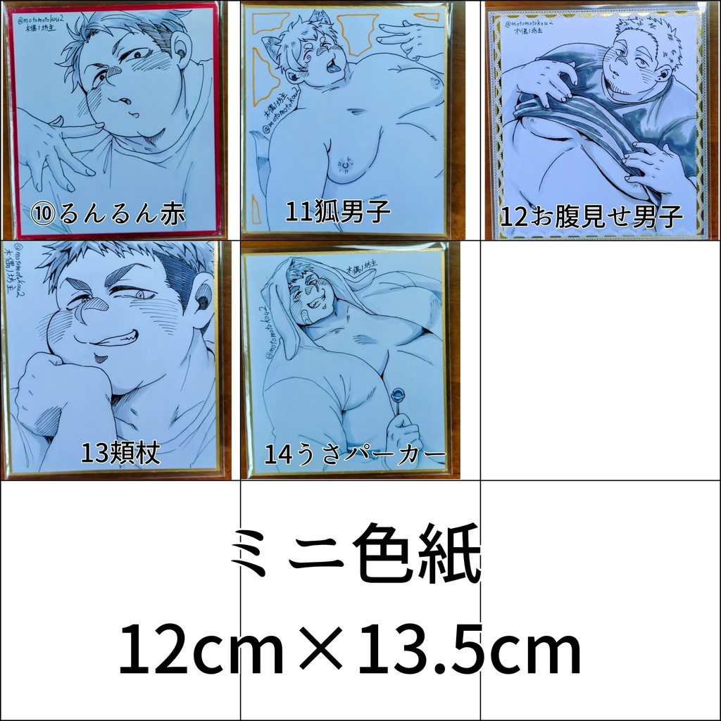 ミニ色紙・太め