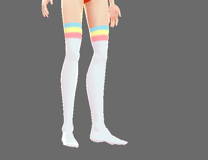 pansexual flag thigh/knee highs lgbt VRoid