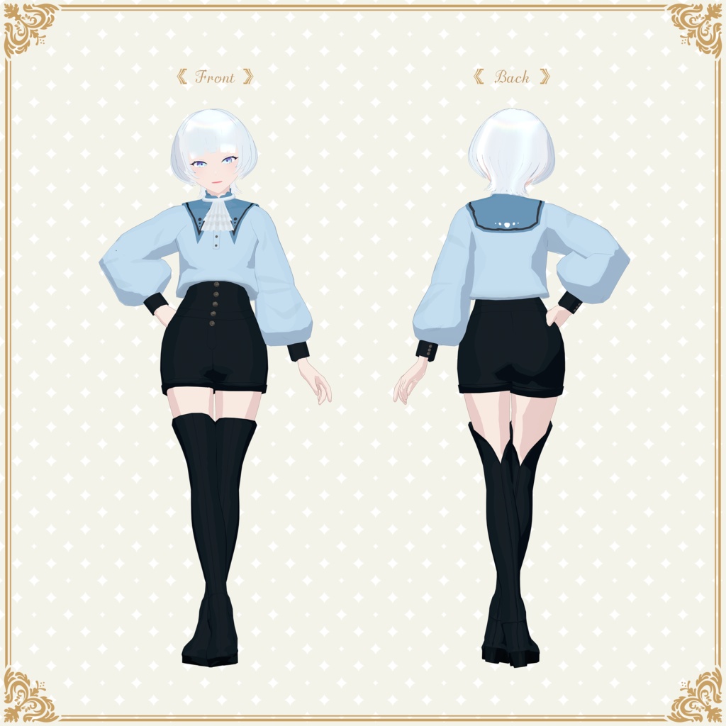 オリジナル3Dアバター『白珠真-shiratama-』【VRM/VRchat】