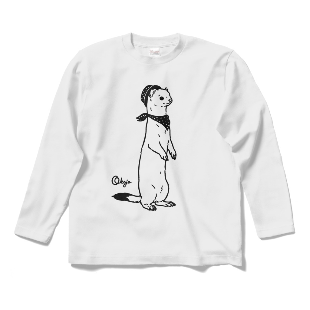 おしゃれなおこじょくん(モノクロver)