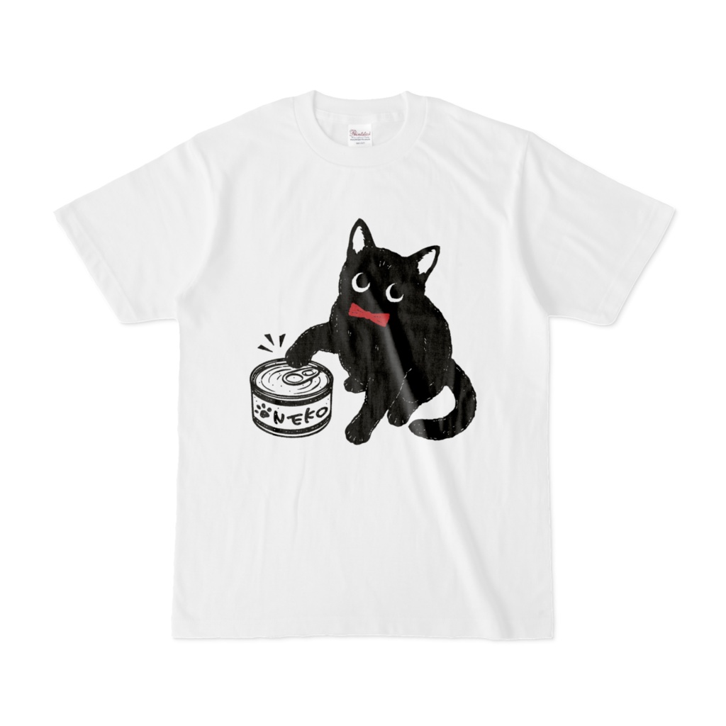 ごはんを催促する黒猫くん red