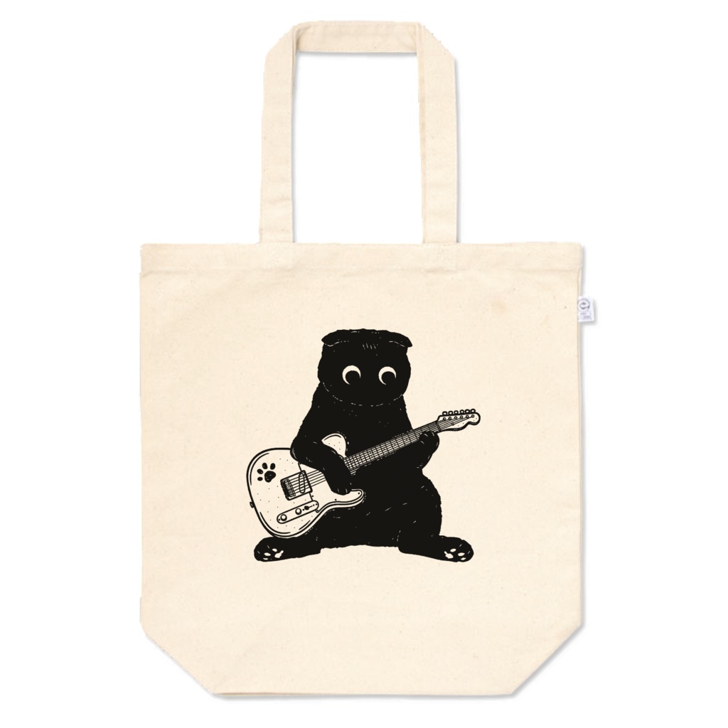 スコ座りでギター！（スコティッシュフォールド）