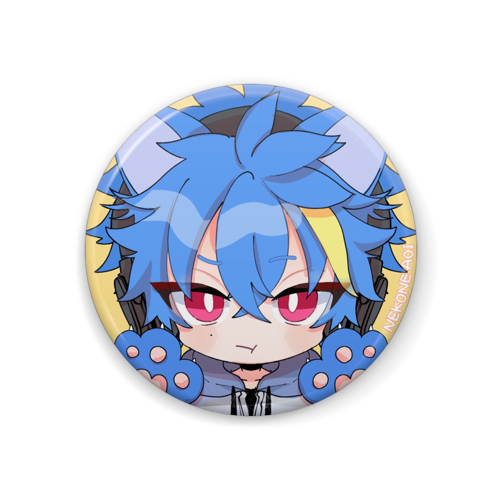 缶バッチ(ぷくっとあおにゃ)