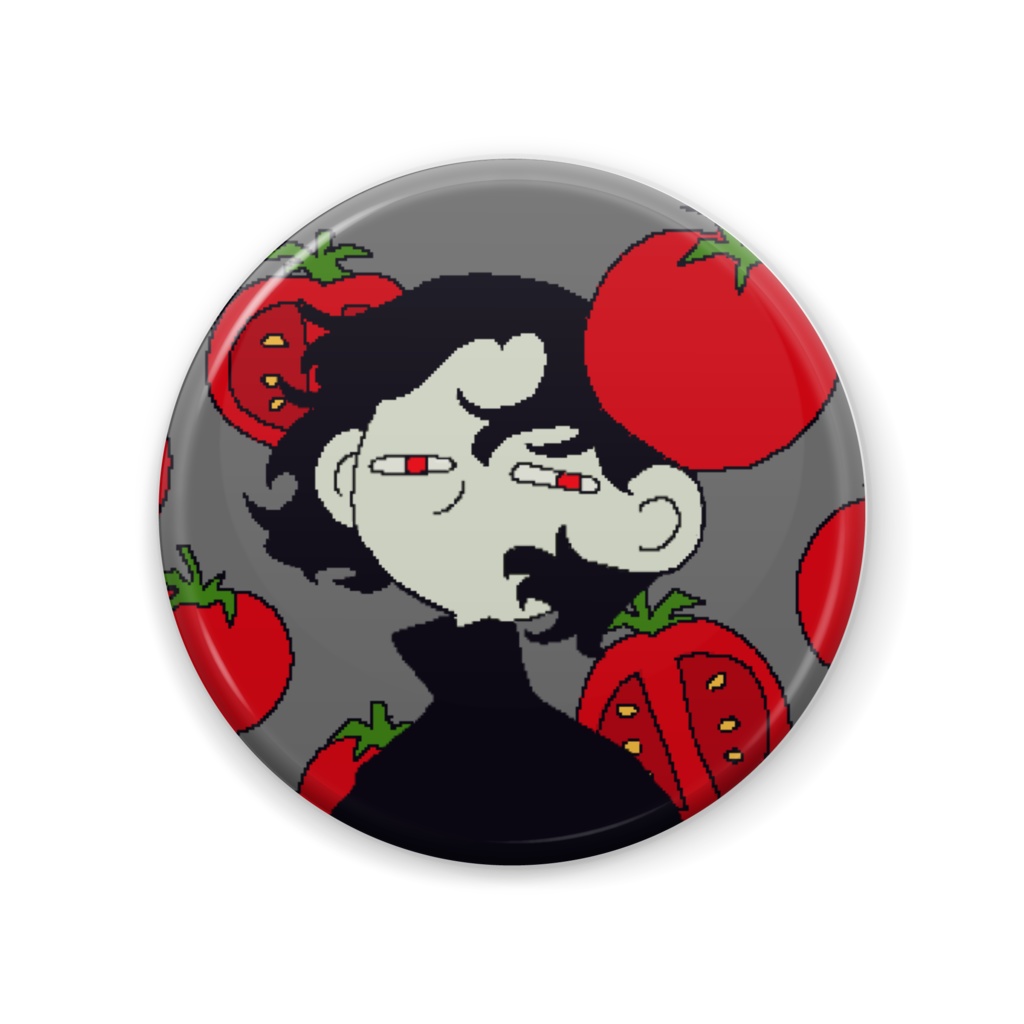 トマト缶バッジ