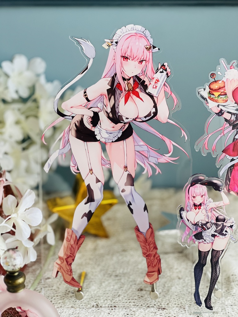 【非公式】30cmアクリルスタンド 牛メイドカリオペちゃん【Unofficial】