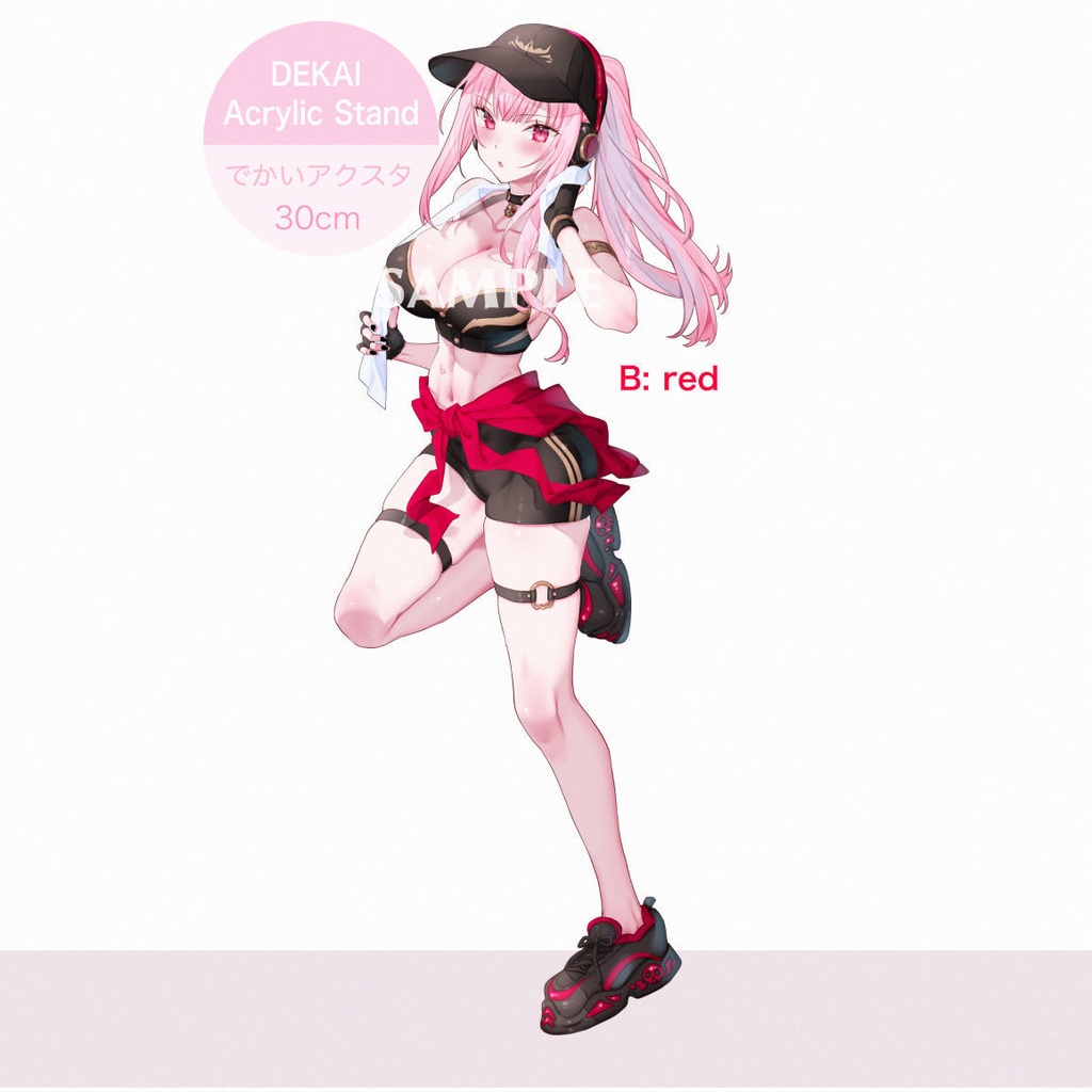 【非公式】スポーツカリオペちゃんアクスタ30cm B: red【unofficial】