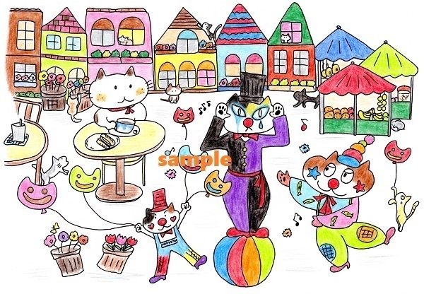 イラスト 休日の広場 ねこのえダウンロード Booth