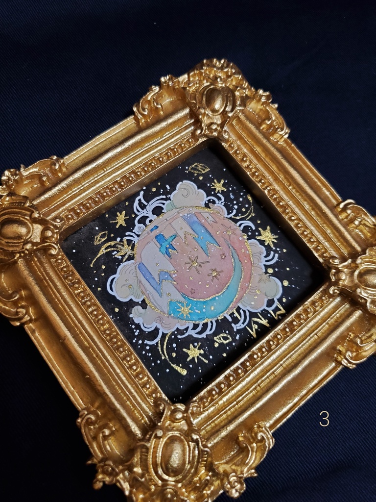 原画「個性のあるお月様1~6」