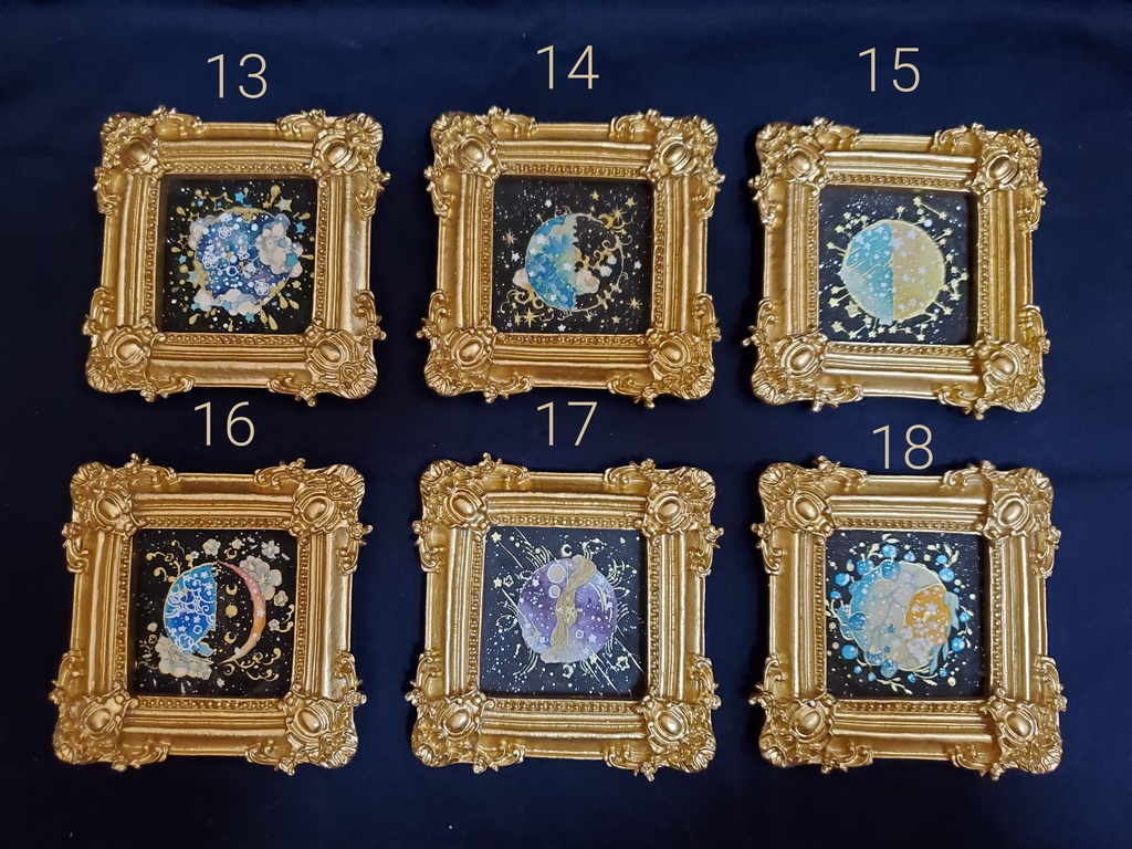 原画｢個性のあるお月様13～18｣