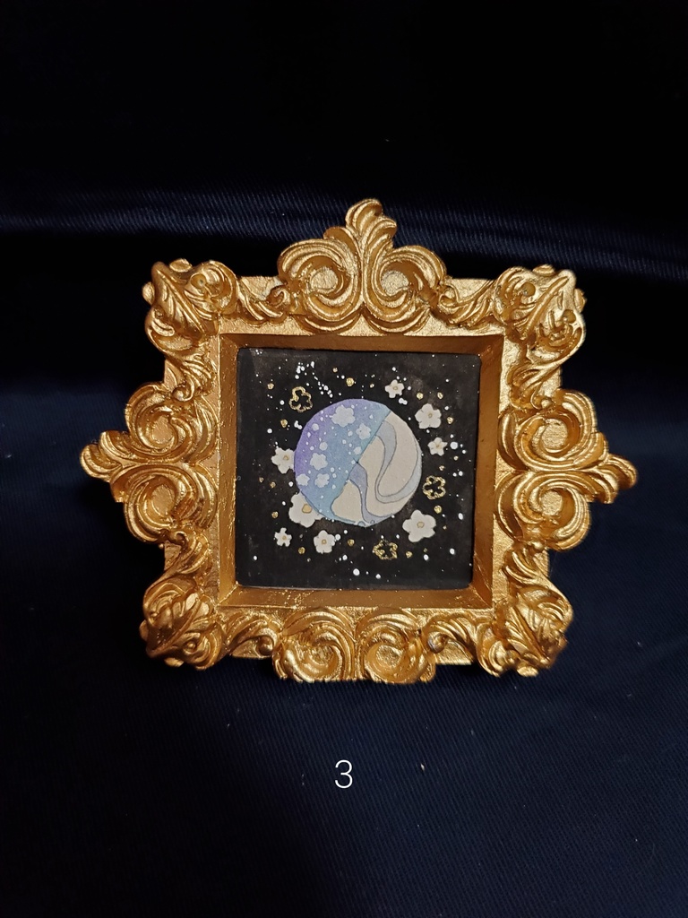 ミニ原画「個性のあるお月様1~9」