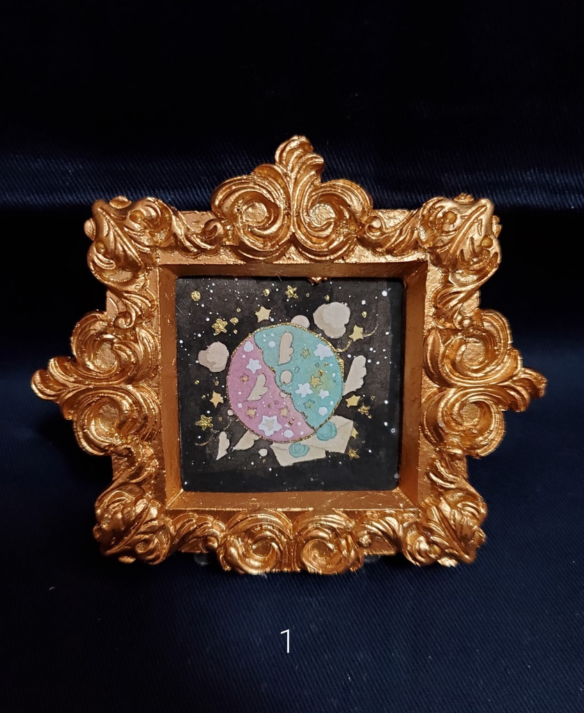 ミニ原画「個性のあるお月様1~9」