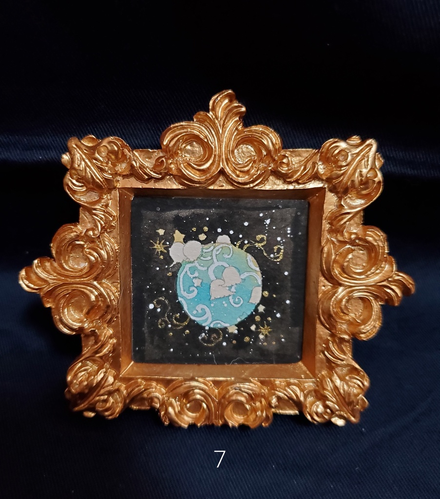 ミニ原画「個性のあるお月様1~9」