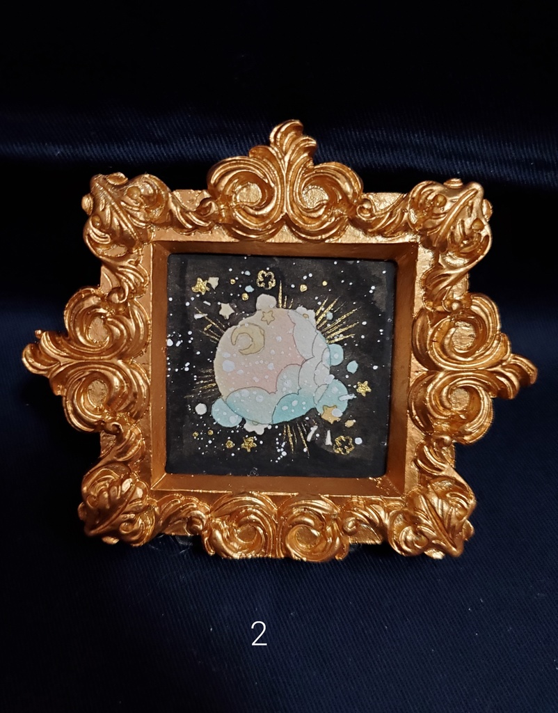 ミニ原画「個性のあるお月様1~9」