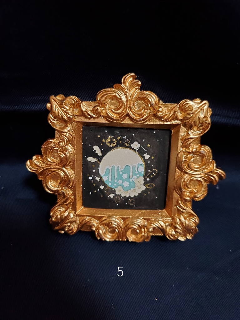 ミニ原画「個性のあるお月様1~9」