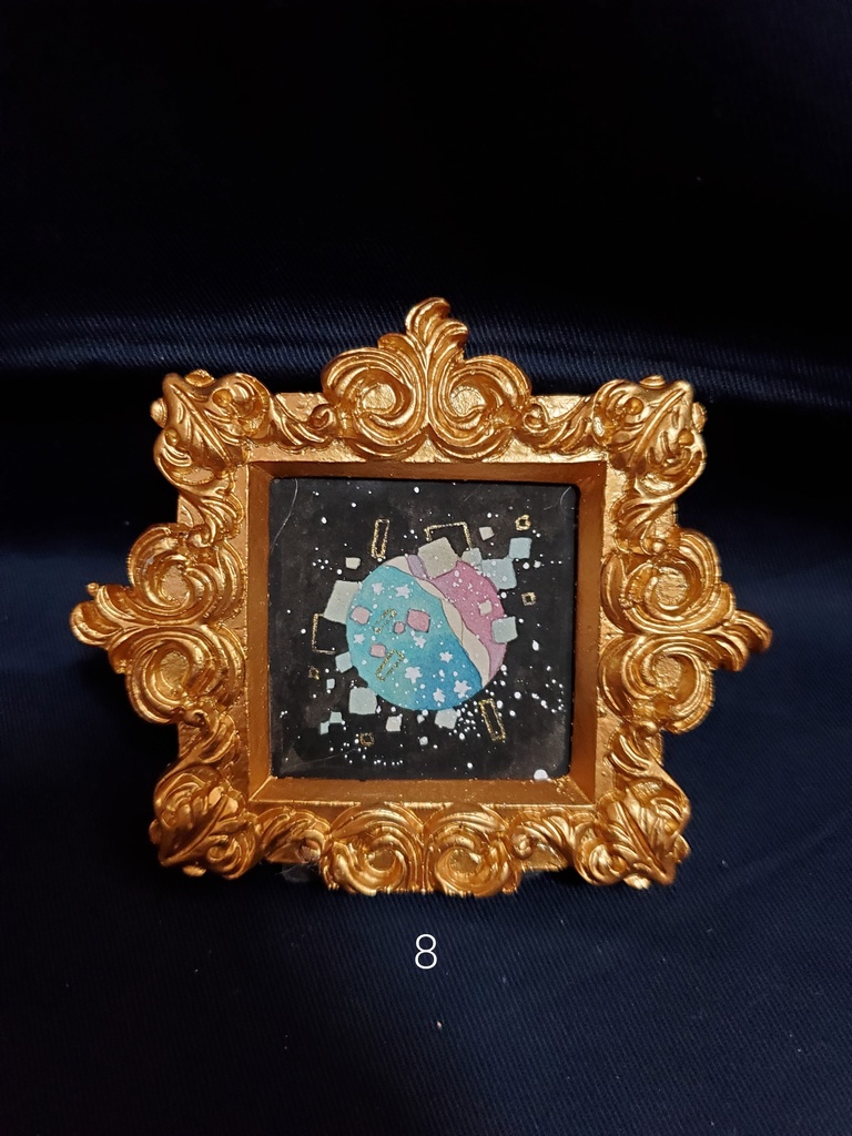 ミニ原画「個性のあるお月様1~9」