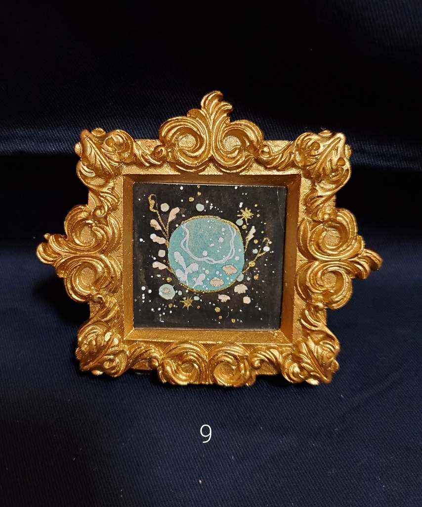 ミニ原画「個性のあるお月様1~9」