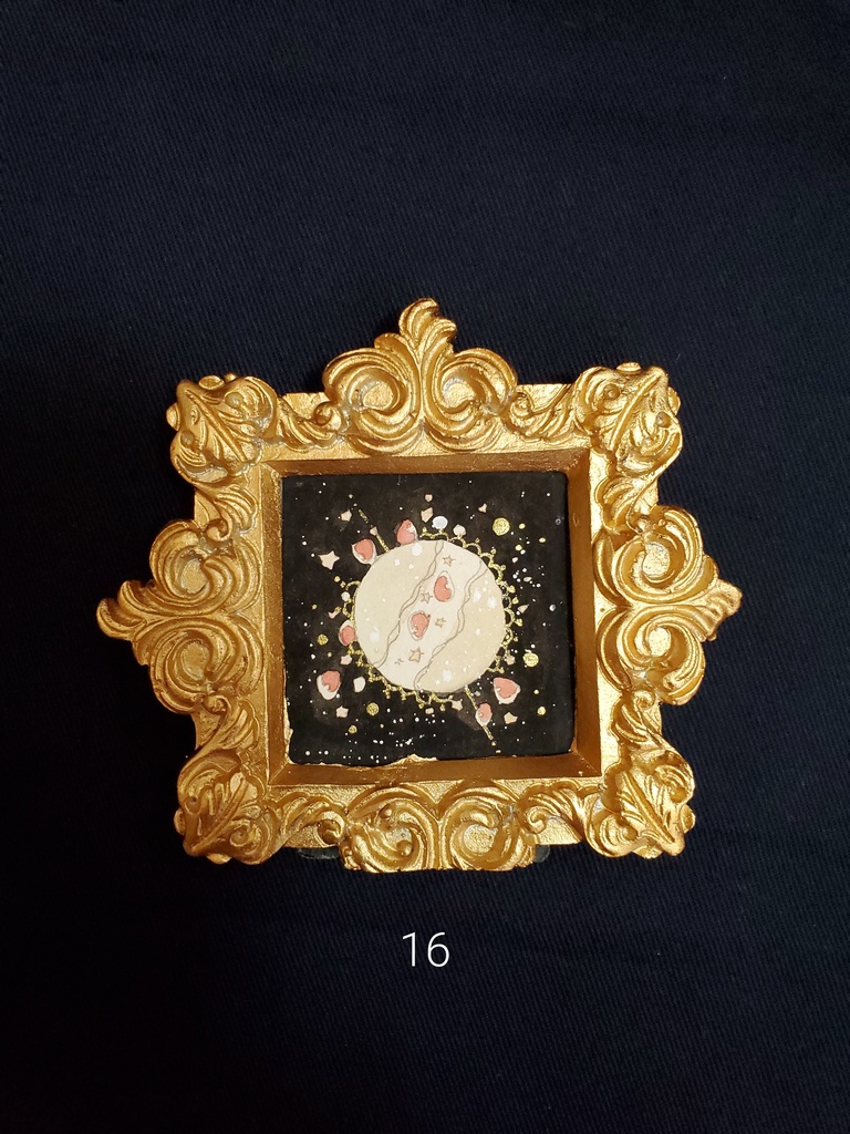 ミニ原画「個性のあるお月様10~16」