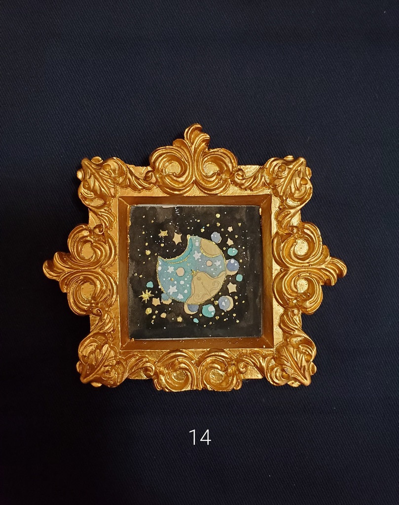 ミニ原画「個性のあるお月様10~16」