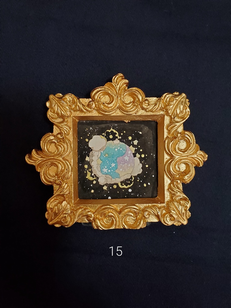 ミニ原画「個性のあるお月様10~16」