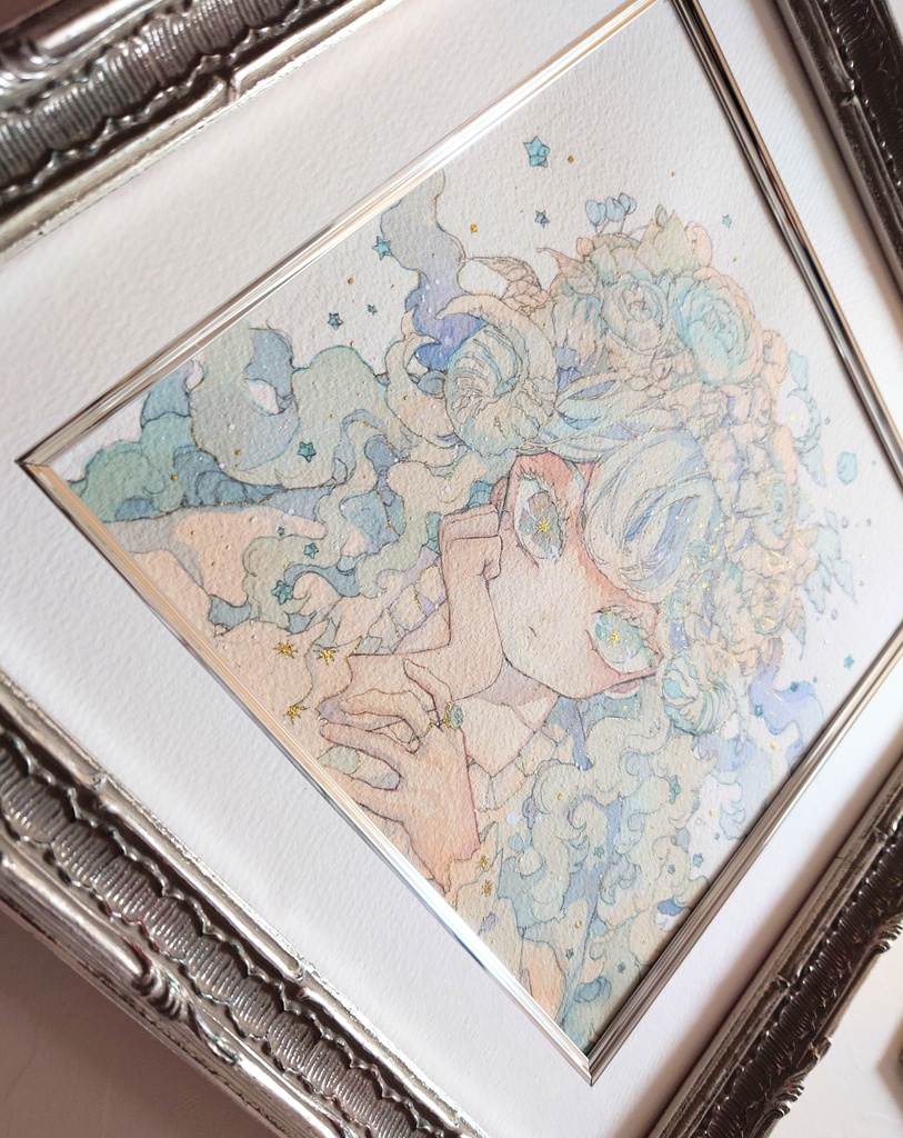 原画「淡い青」