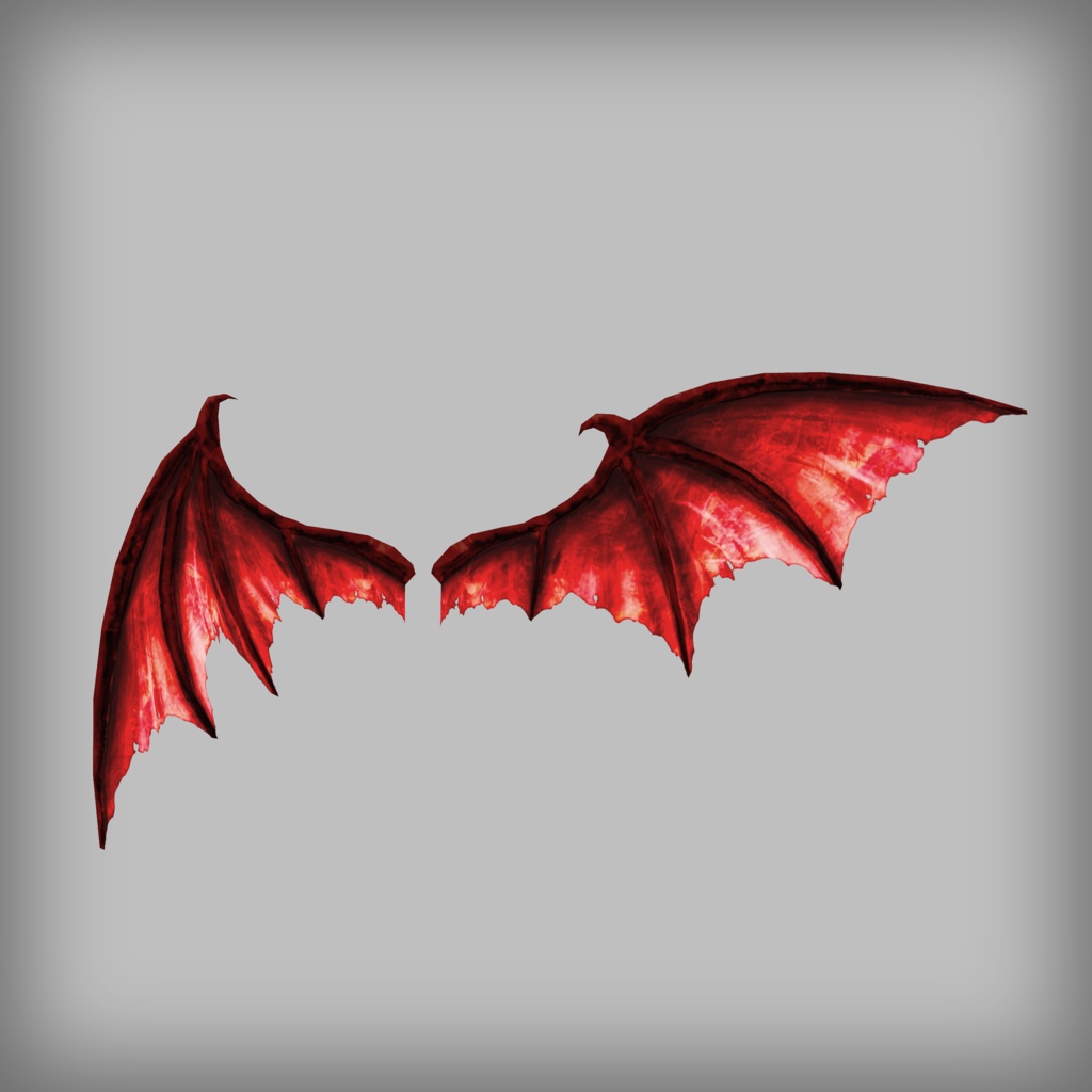 VRCアバター向けオリジナルアクセサリ3Dモデル『キメラウィング』アニメーション付き