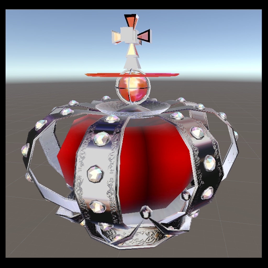 VRCアバター向けオリジナルアクセサリ3Dモデル『王冠』