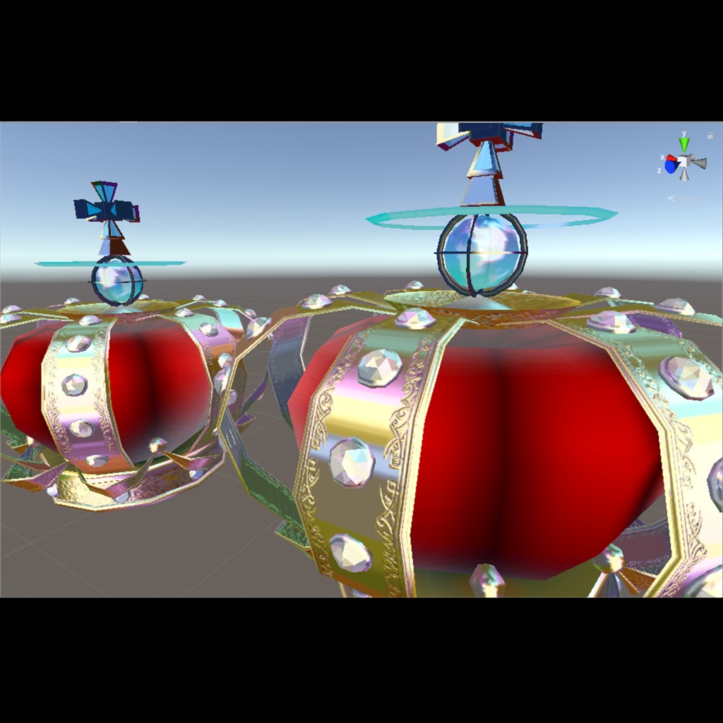 VRCアバター向けオリジナルアクセサリ3Dモデル『王冠』