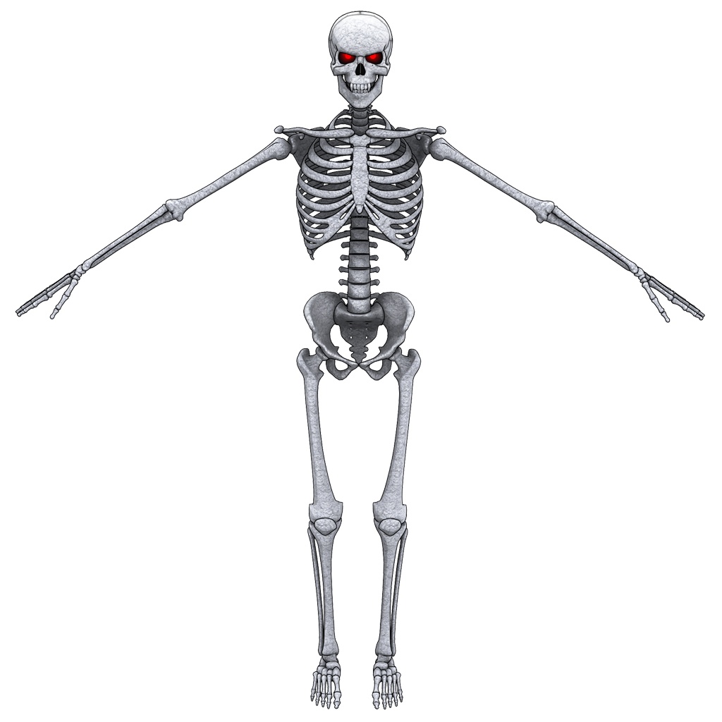 オリジナル3Dモデル『死神と骸骨』