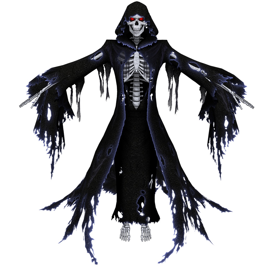 オリジナル3Dモデル『死神と骸骨』