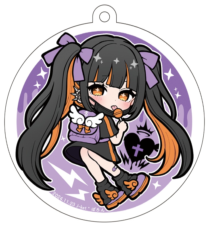 Jケット6 アクリルキーホルダー ぽろん(ツインテ)