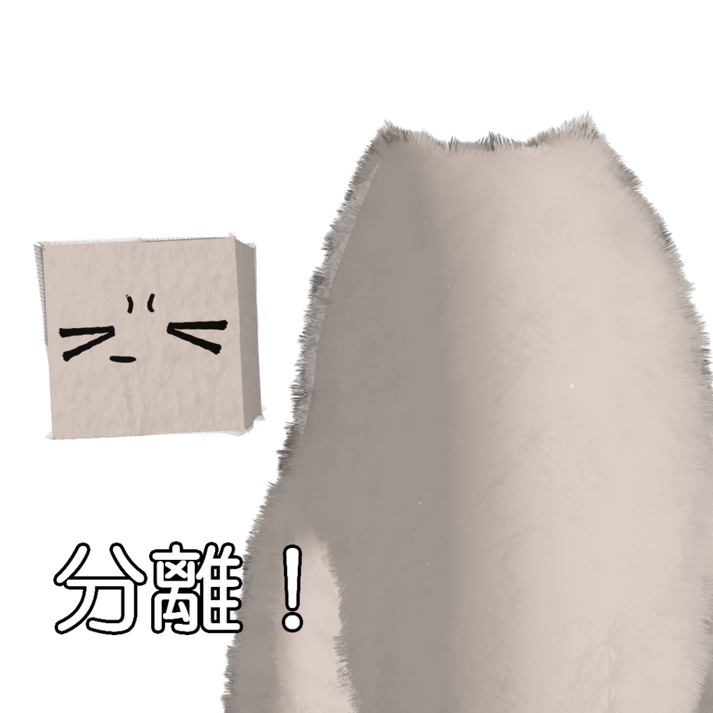 【無料】顔を分離、動かせるネコチヤンギミック