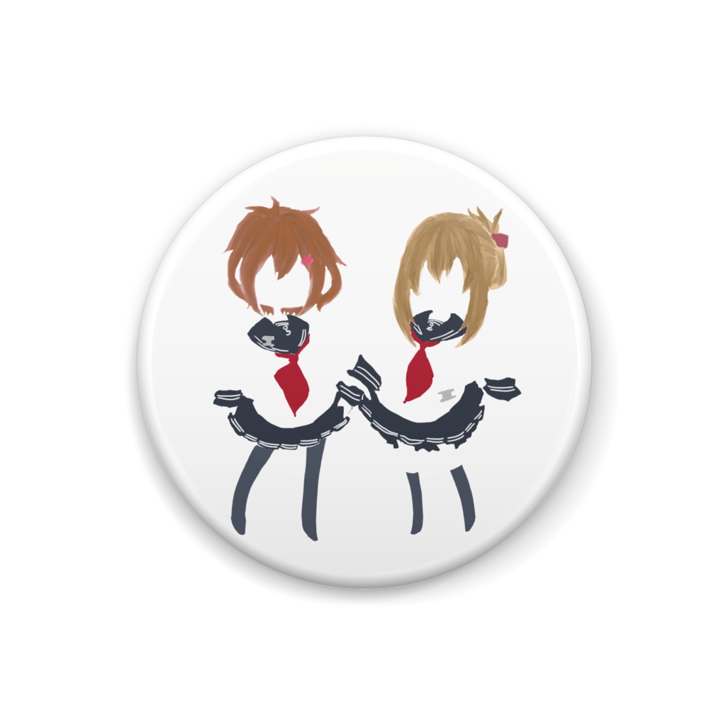 電と雷のほんわり缶バッジ （25ｍｍ・32mm）