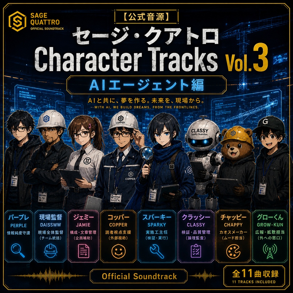 【公式音源】 セージ・クアトロ Character Tracks Vol.3 AIエージェント編