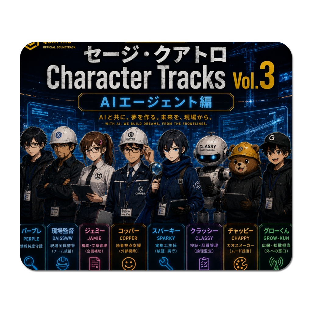 マウスパッド セージ・クアトロ Character Tracks Vol.3ジャケット