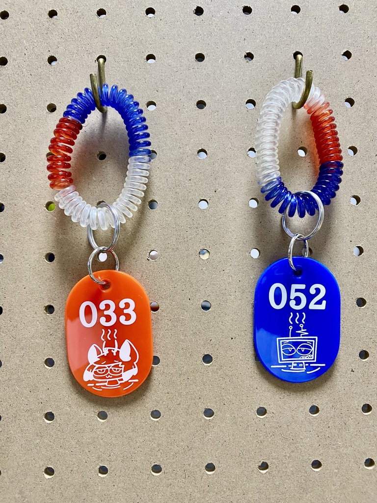 銭湯ロッカー風キーホルダー