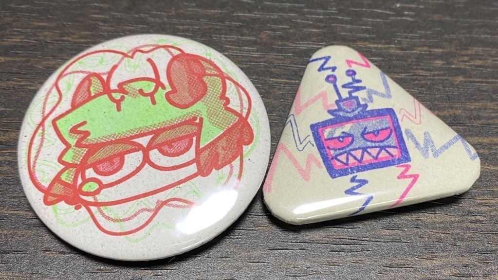 レトロ風缶バッチセット