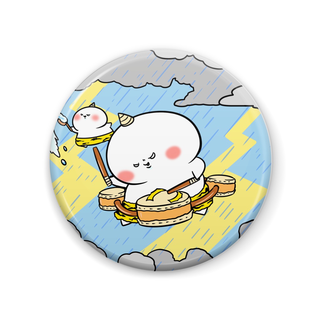 どんどんぴしゃぴしゃバッジ
