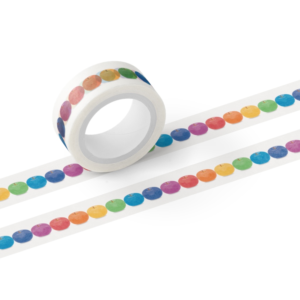 マスキングテープ　なないろりんご