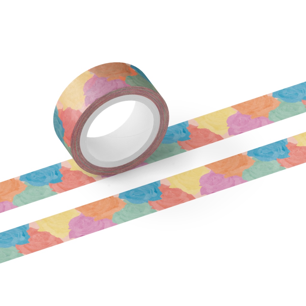 マスキングテープ　カラフルばら