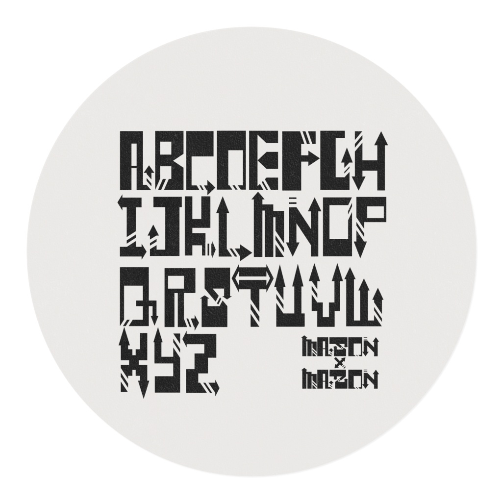 マスキングテープ アルファベット白