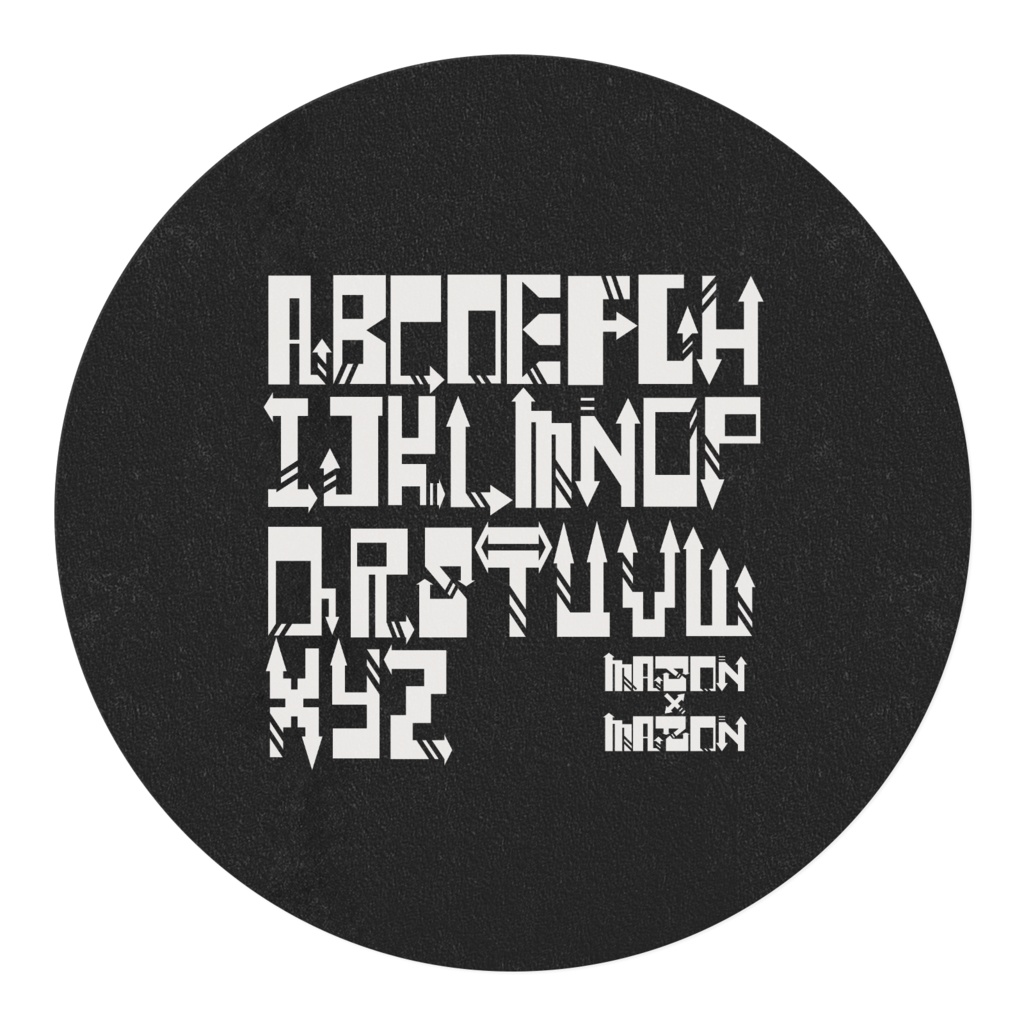 マスキングテープ アルファベット黒