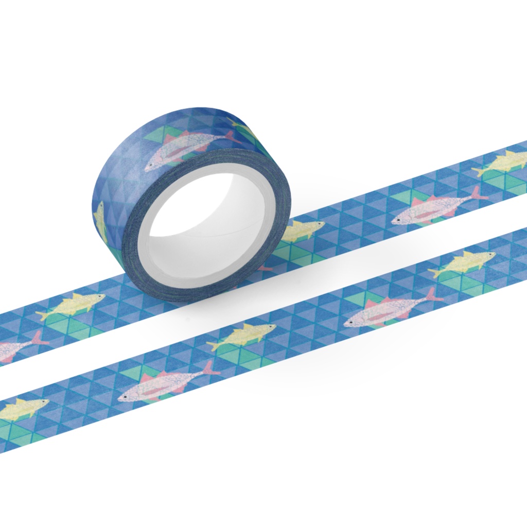 マスキングテープ　さんかくさかな