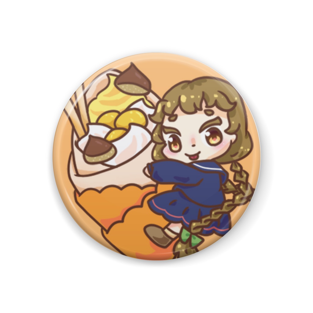 らくがき隊クレープ缶バッチ