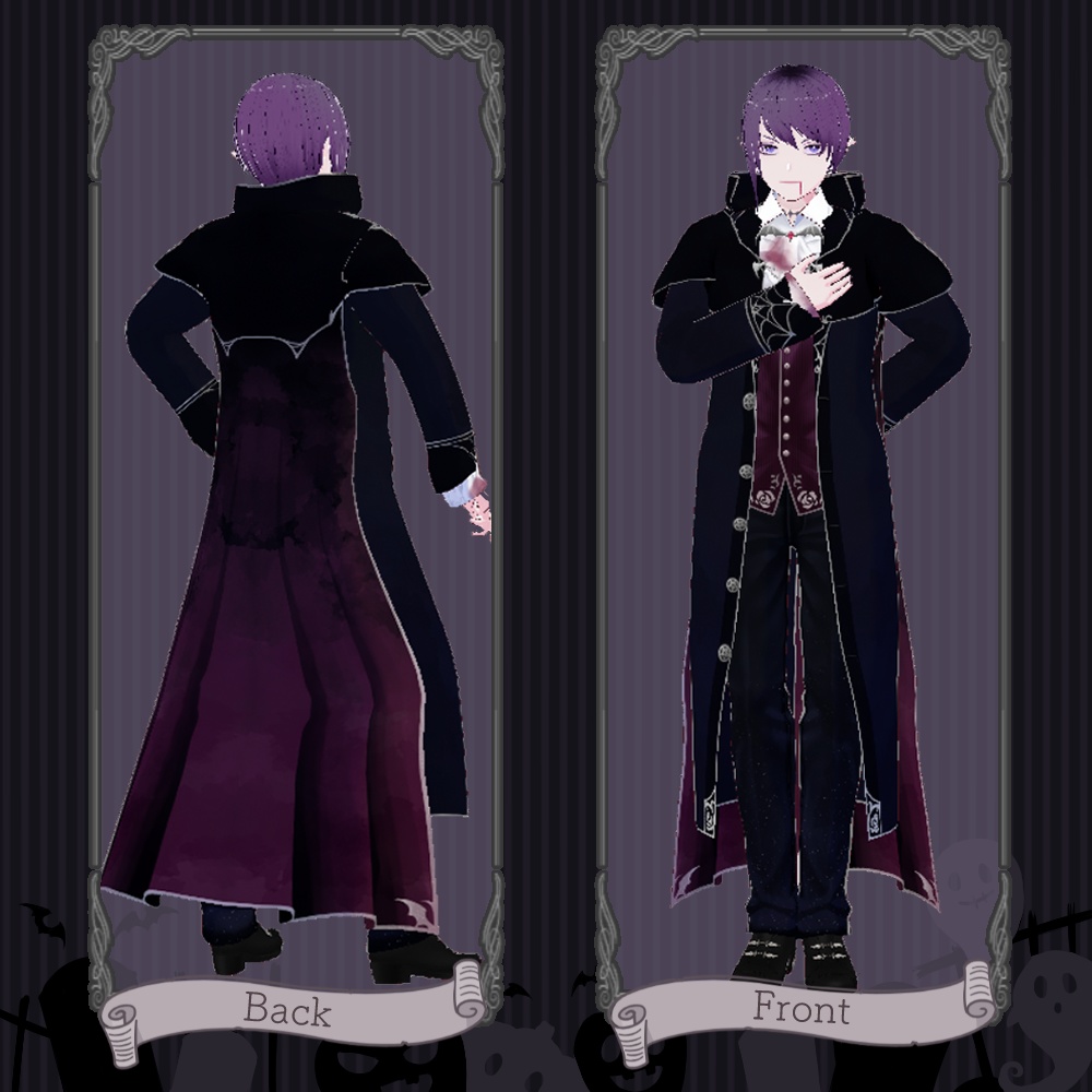 【Vroid】吸血鬼衣装セット【テクスチャ】