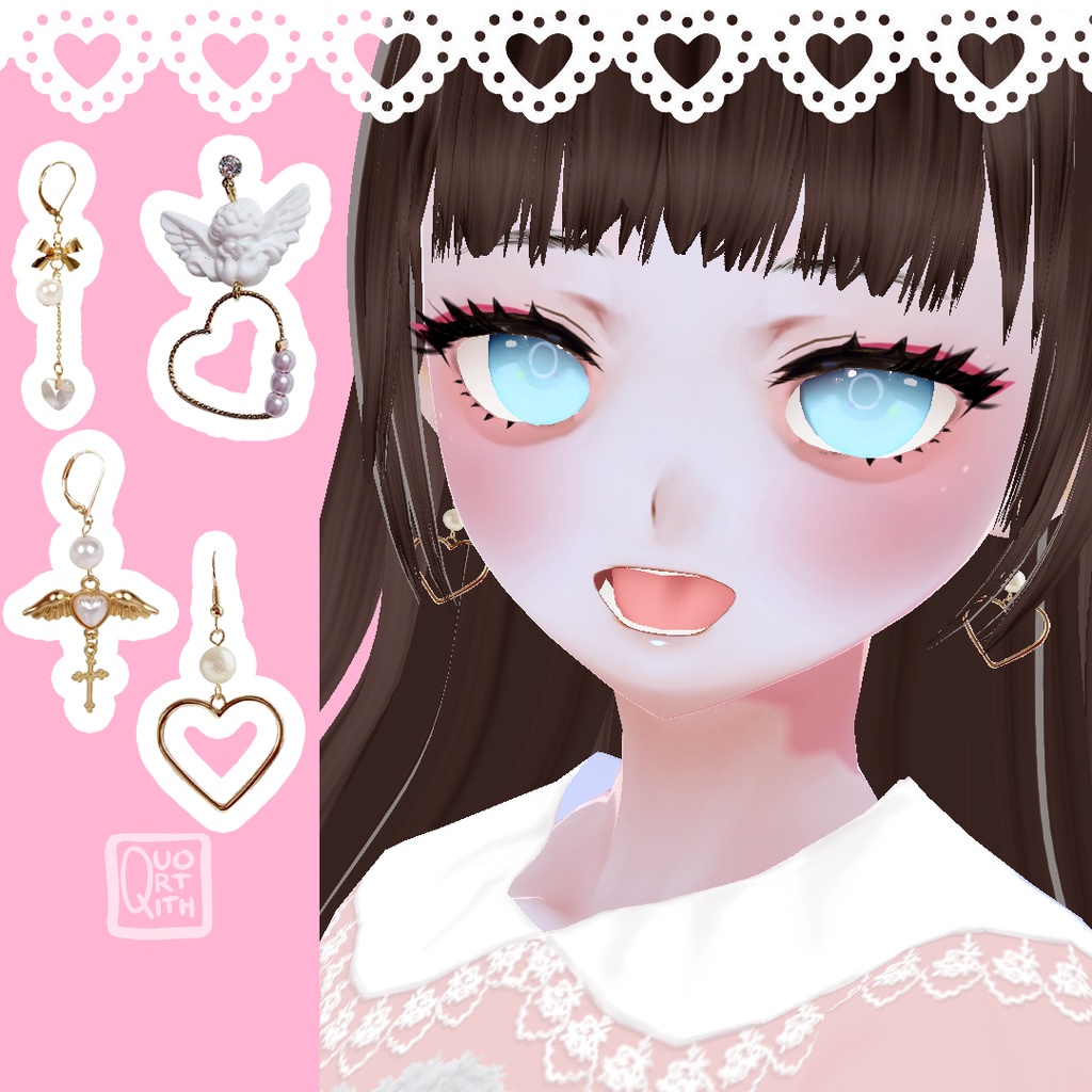 [VRoid] Lolita Earrings Pack