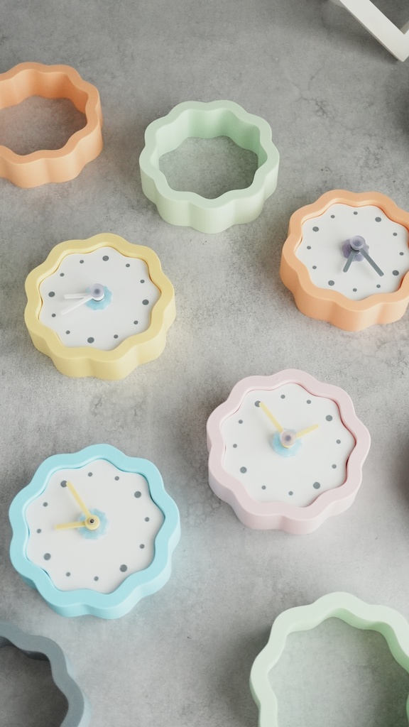 Sablé Clock|サブレみたいな置き時計|北欧パステル|