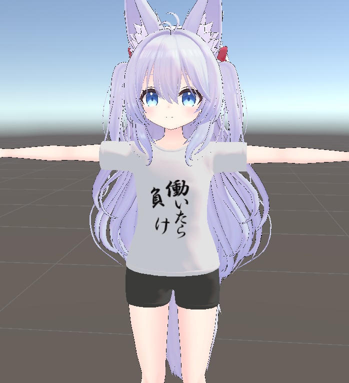 【無料】【ホライズ・ファルリア・ハーミット対応】働いたら負けTシャツ&ショートパンツ