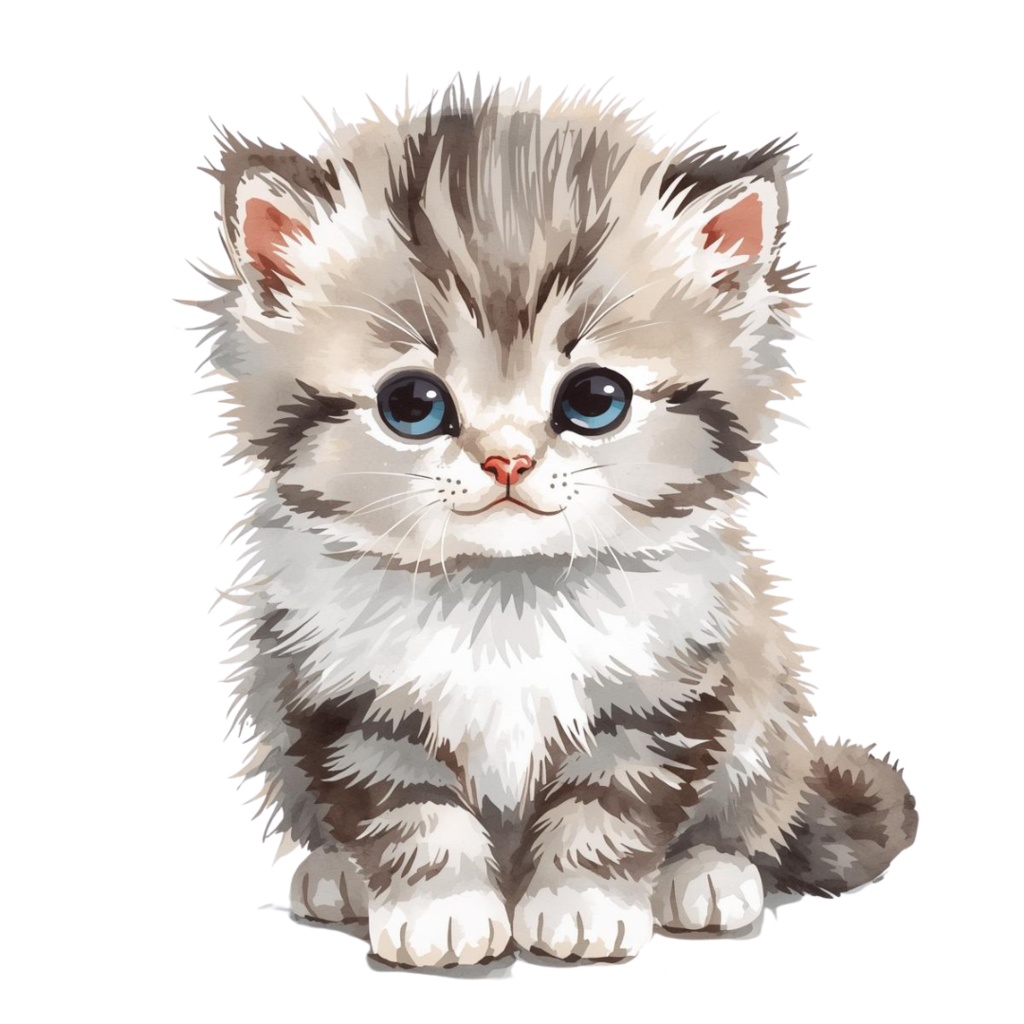 Baby Animals Clip Art|水彩画風かわいい動物の赤ちゃん10点セット(PNG・背景透過)