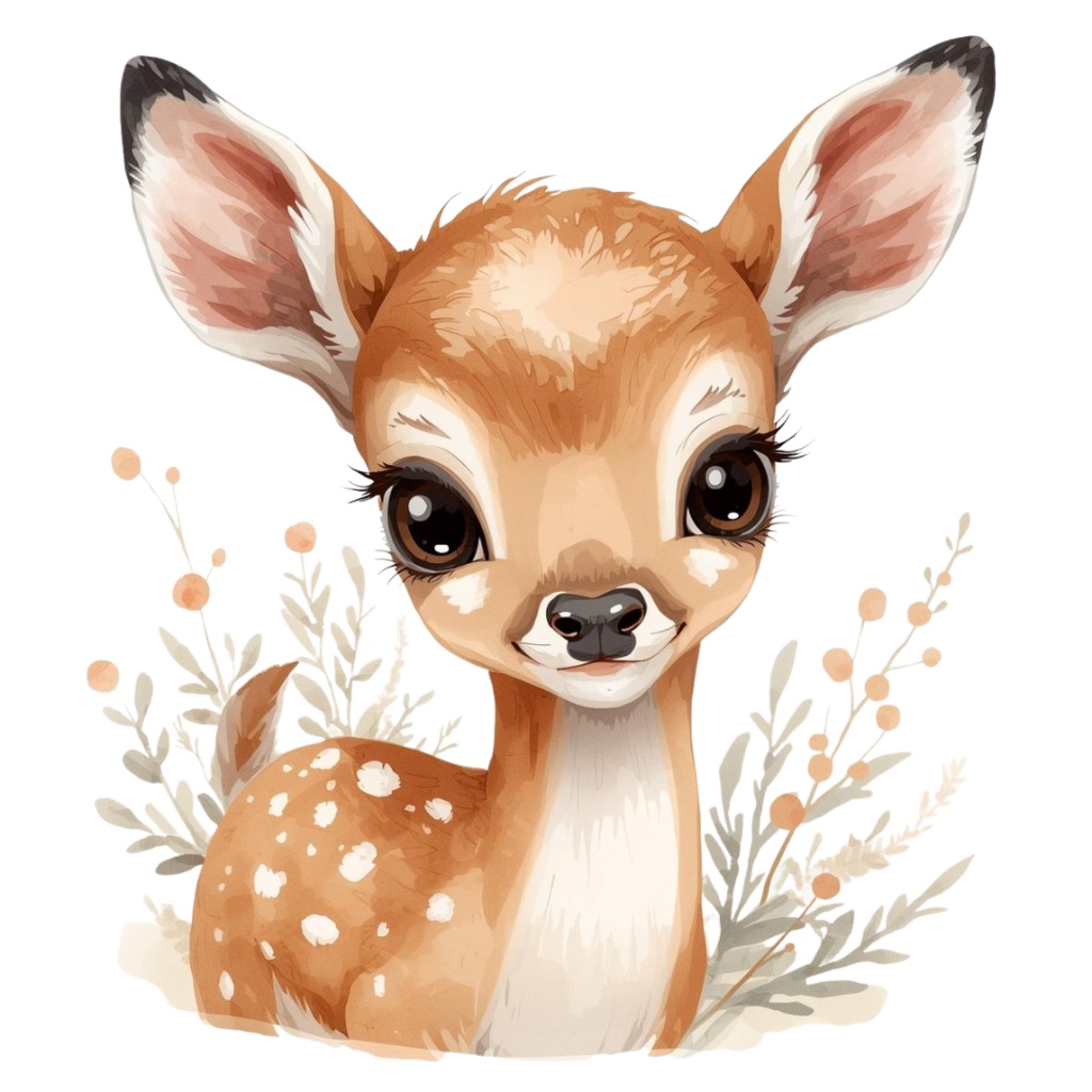 Baby Animals Clip Art|水彩画風かわいい動物の赤ちゃん10点セット(PNG・背景透過)